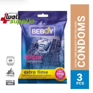 Beboy Extra Time Super Big Dotted Condom (Oud Flavour) Pocket Pack- 3Pcs(India)