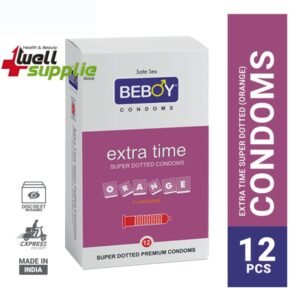 Beboy Extra Time Super Dotted Condom (Orange Flavour) - 12Pcs Pack(India)