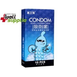 Condom Natural Rubber Latex Dotted Condom - 10Pcs Pack