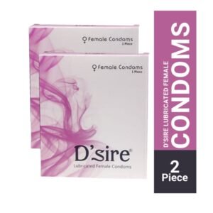 Dsire Lubricated Female Condom For Women - 2Pcs Box