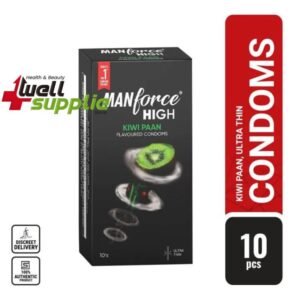 Manforce High Kiwi Paan Flavoured Ultra Thin With 0.05mm Thinness Condom - 10Pcs Pack