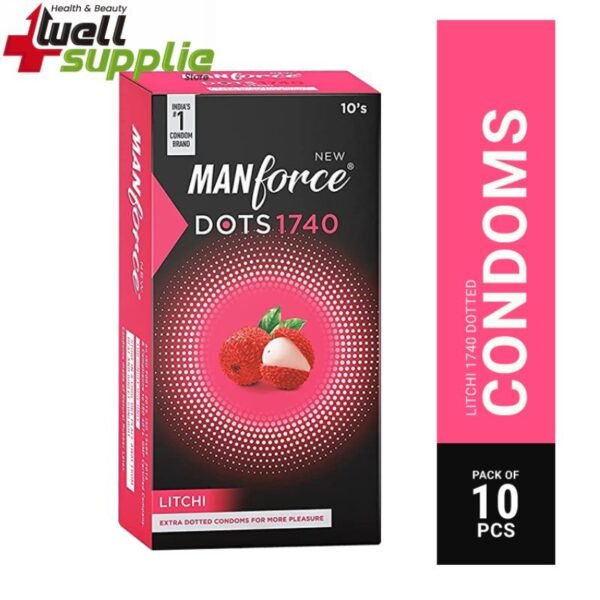 Manforce Litchi 1740 Extra Dotted Condom - 10Pcs Pack (India)