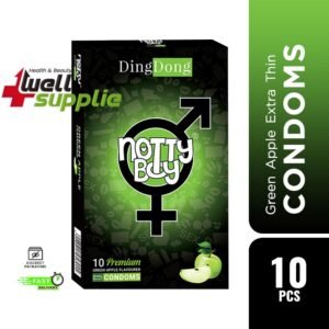 NottyBoy DingDong Green Apple Flavoured Condom - 10Pcs Pack(India)