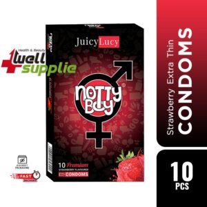 NottyBoy JuicyLucy Strawberry Flavoured Condoms -10Pcs Pack(India)