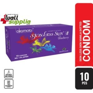 Okamoto Skinless Skin Blueberry Dotted Condom - 10Pcs Pack (Japan)