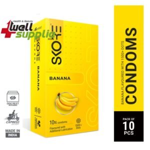 Skore Banana 1500+ Dotted Condom -10Pcs Pack New(India)