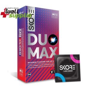 Skore Duo Max - Dotted & Ribbed Performa Lubricant Condom - 10 Pcs Pack