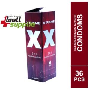 Xtreme 3 in1 Super Dotted, Super Ribbed and Contoured Condom -36 Pcs